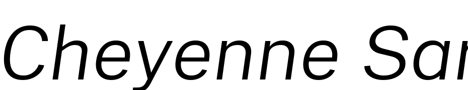 Cheyenne Sans Light Italic Yazı tipi ücretsiz indir